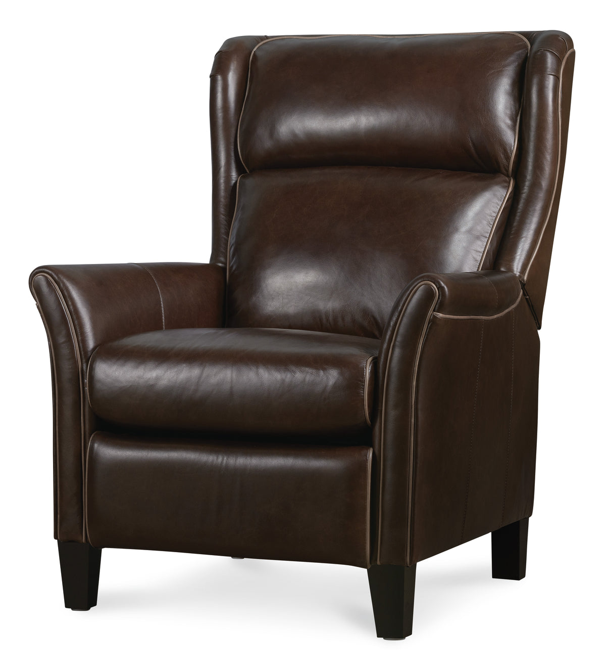 a brown leather chair with white background