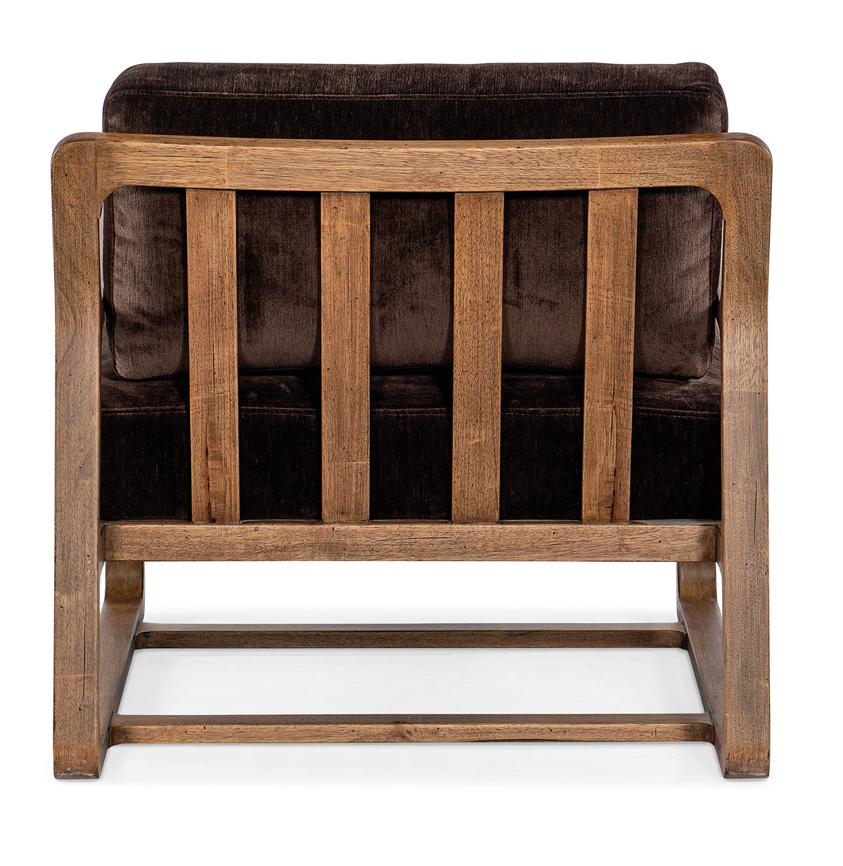 a wooden chair with a cushion