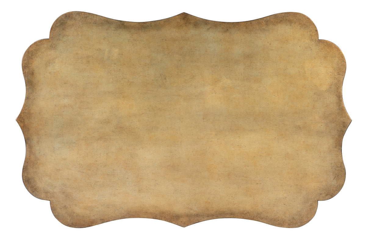 a brown paper with a scalloped edge
