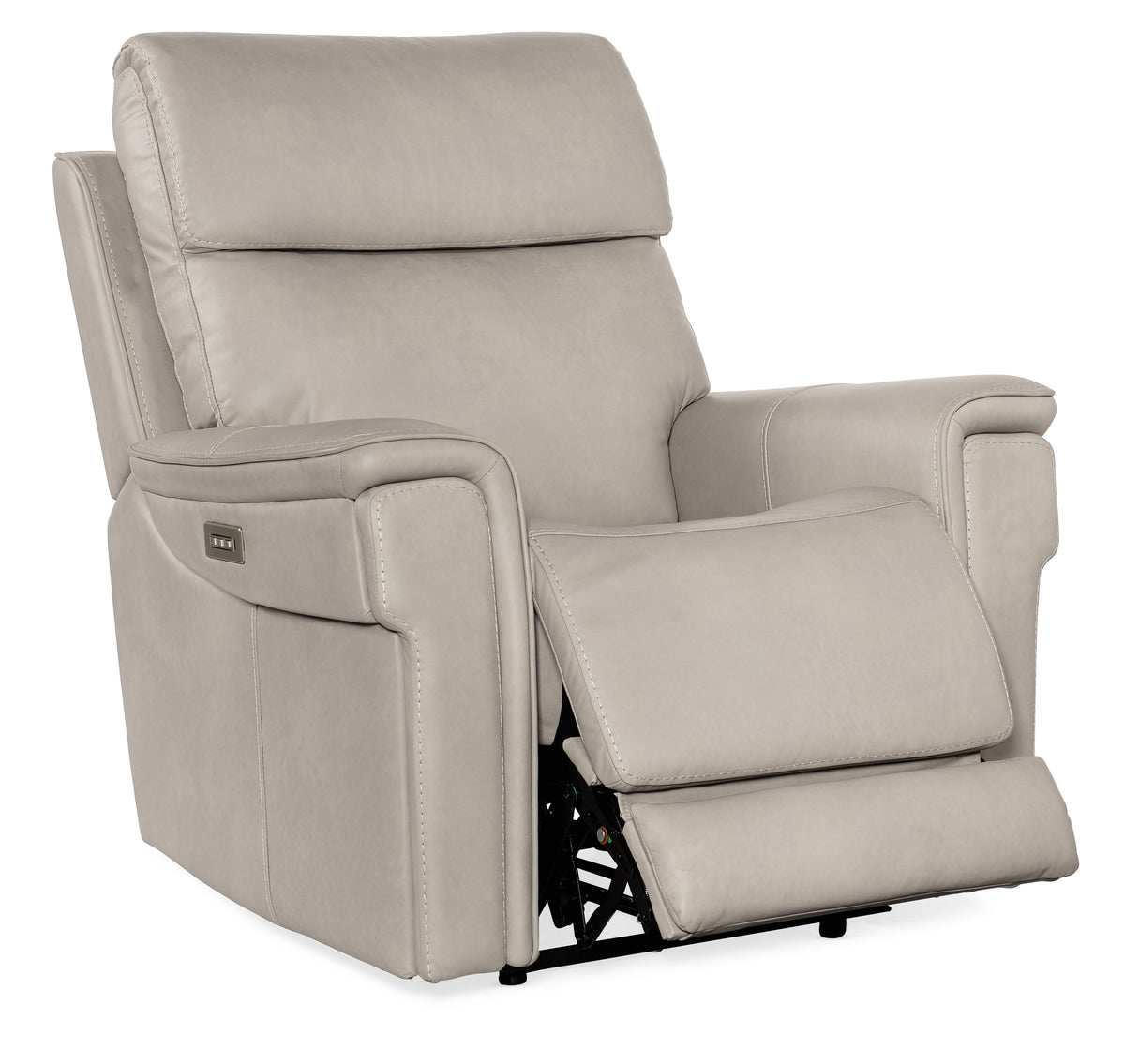 a white recliner with a white background
