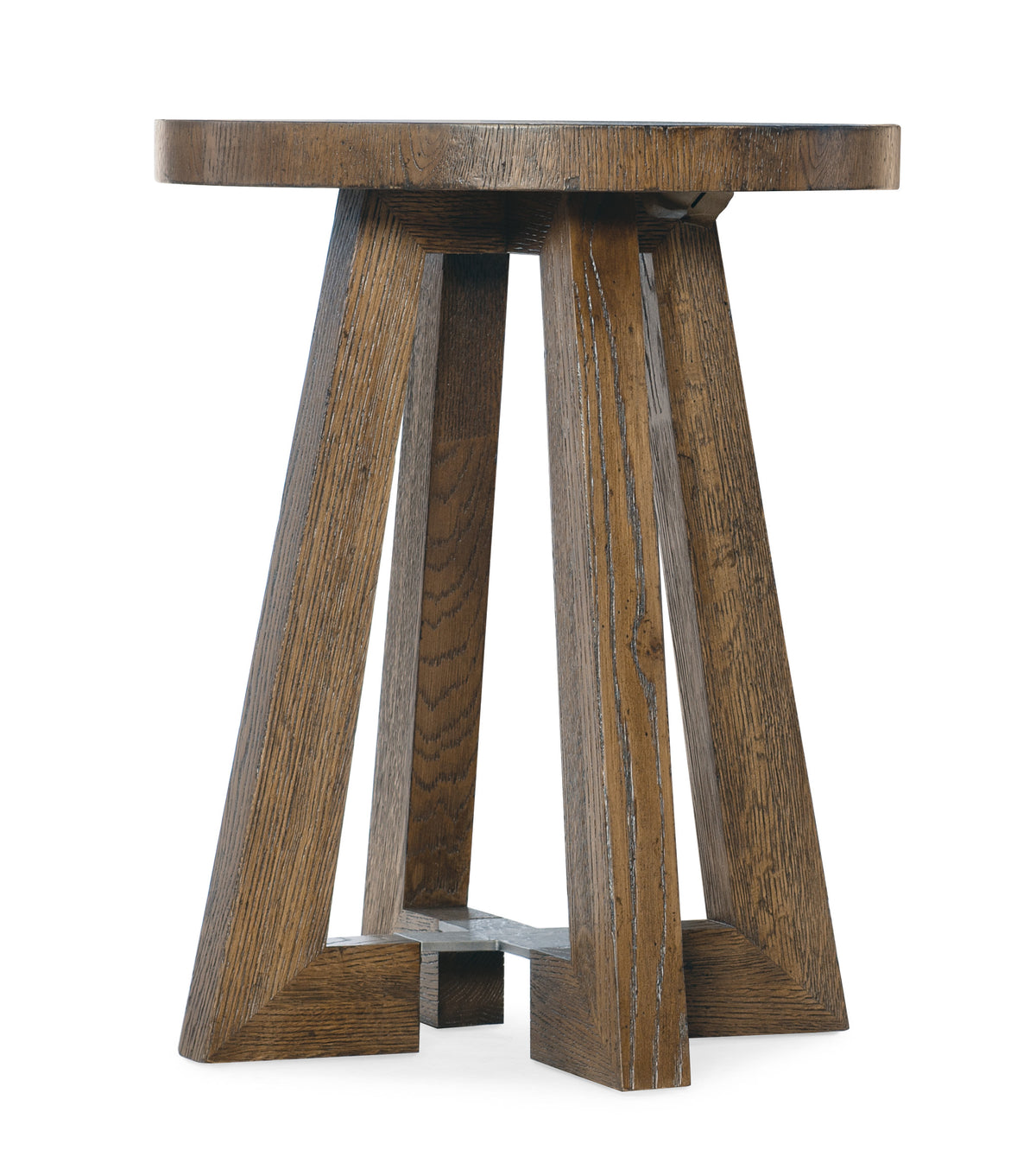 a round wooden table with legs