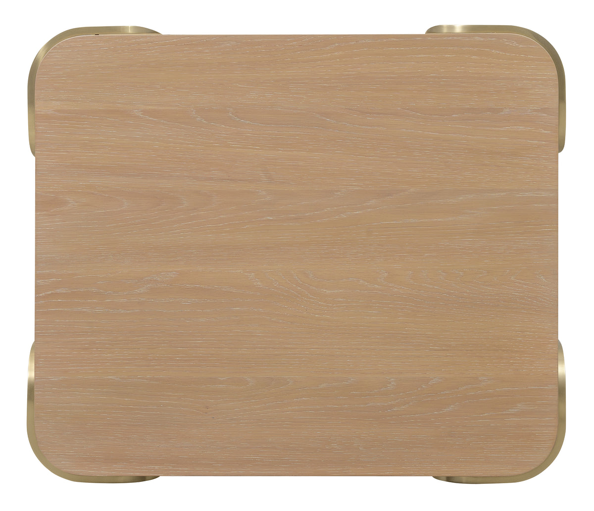 a wood surface with gold trim