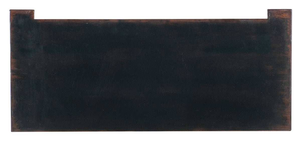 a black rectangular object with a brown border
