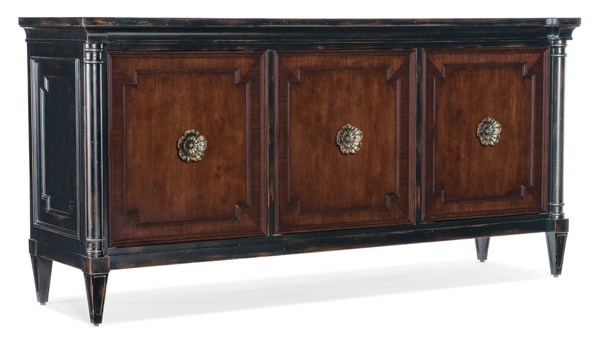 a brown and black cabinet