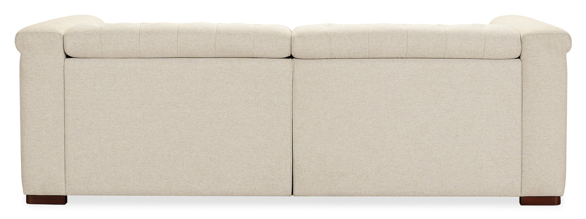 a back of a white couch