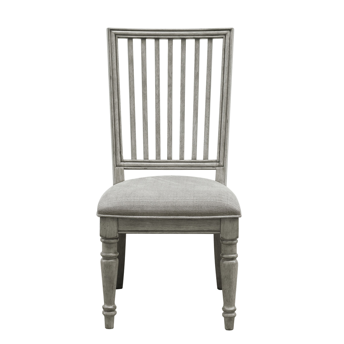 a grey chair with a cushion