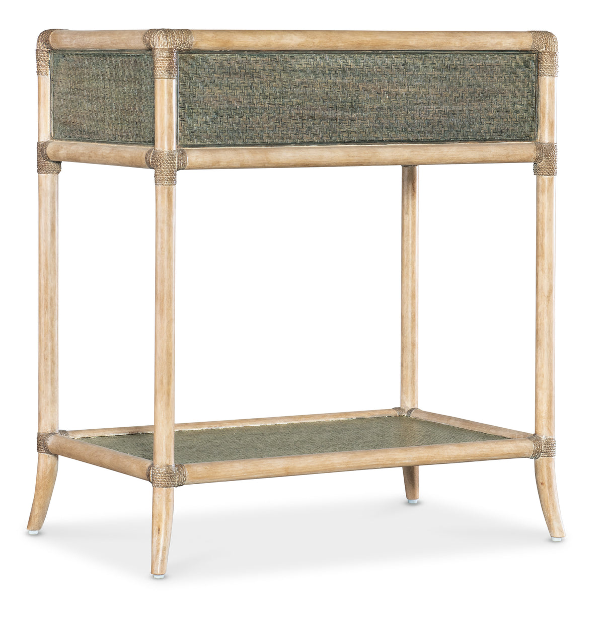 a table with a shelf
