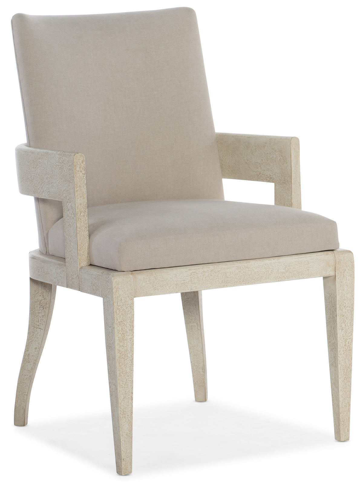 a white chair with a cushion