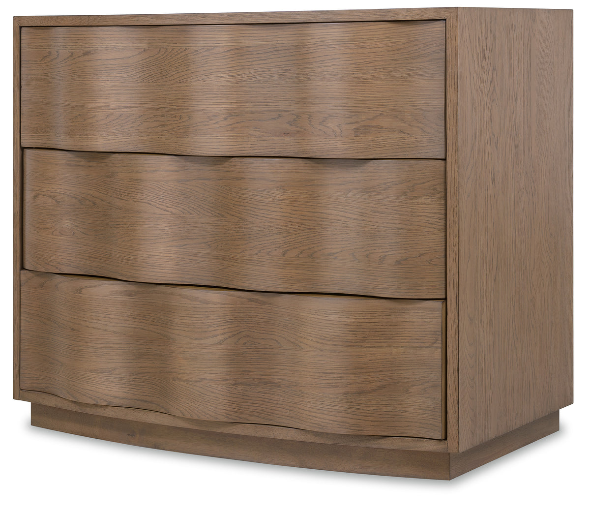 a brown dresser with drawers