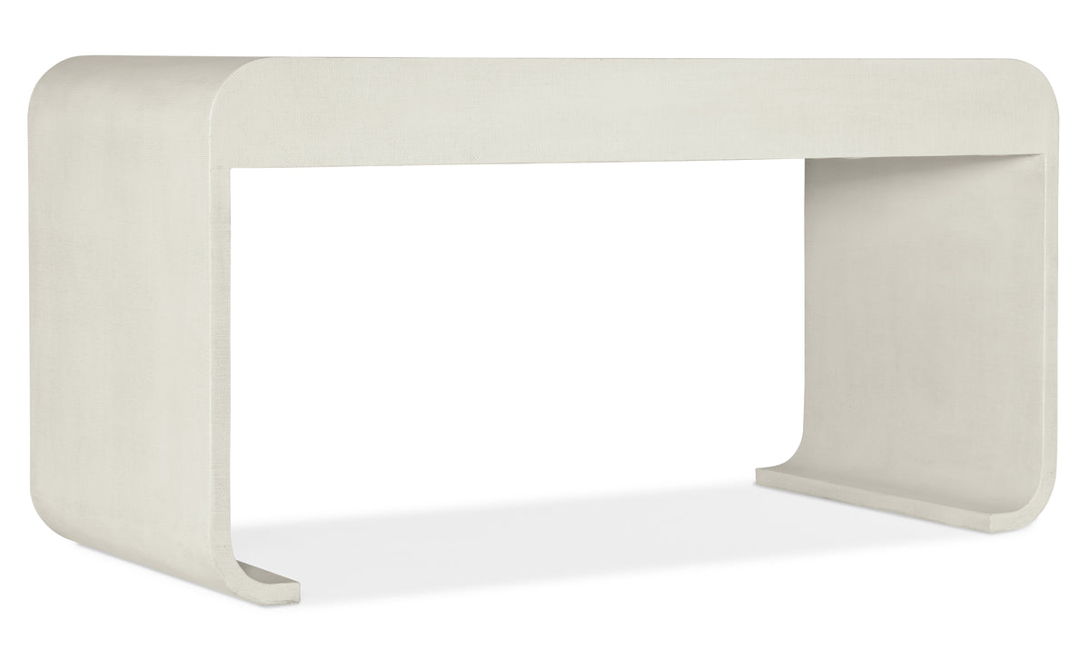 a white table with a rectangular top
