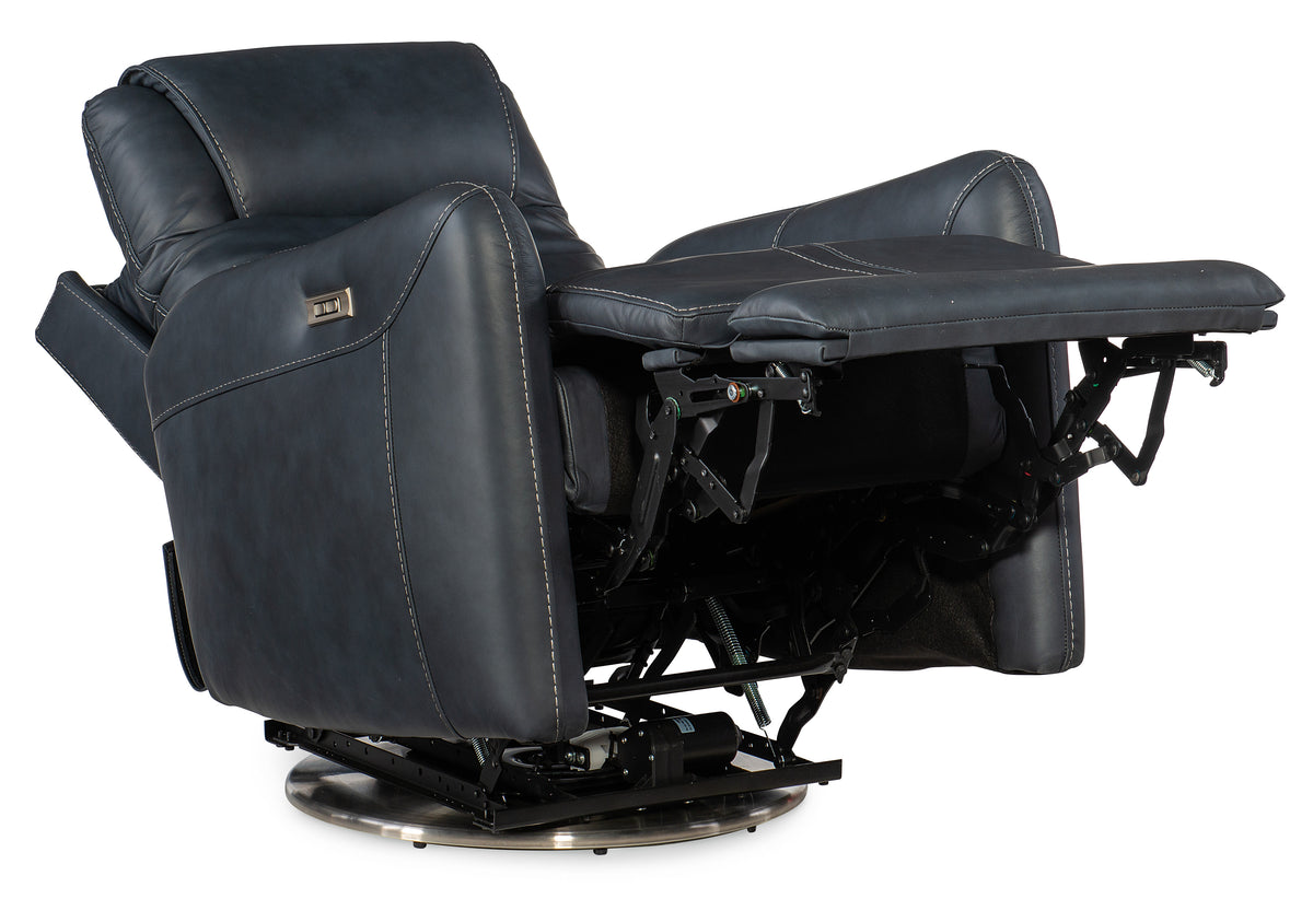 a black recliner with a white background