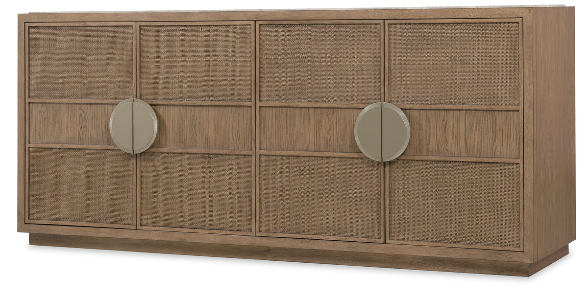 a brown cabinet with a metal knobs