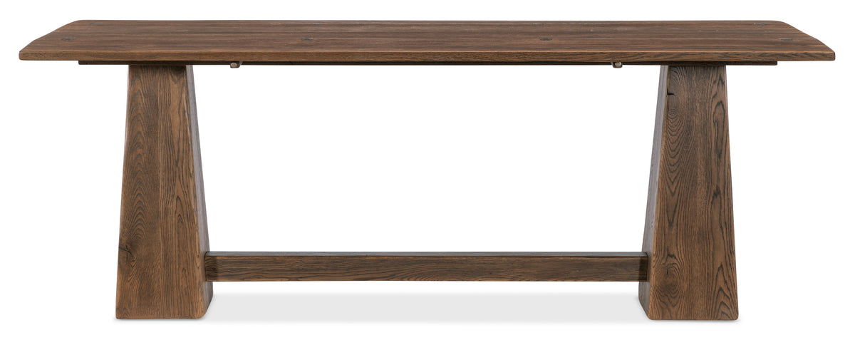 a wooden table with a white background