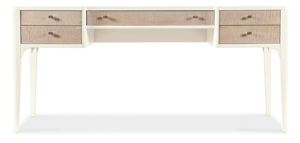 a white desk with drawers