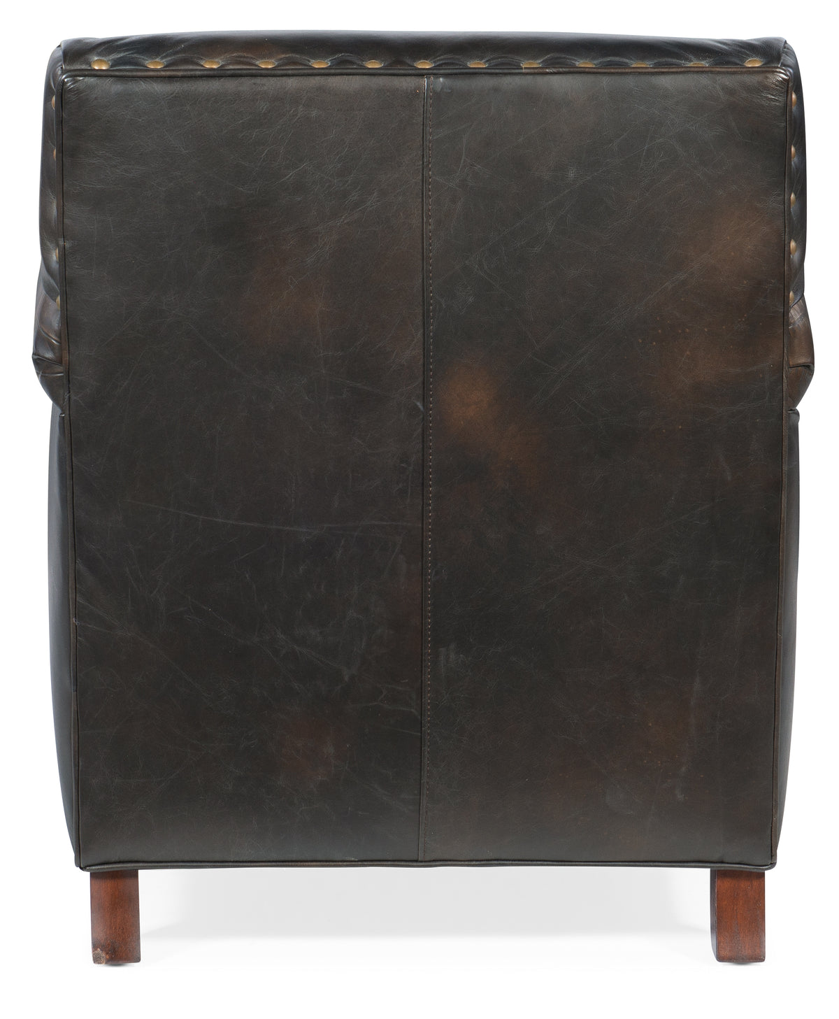 the back of a leather chair