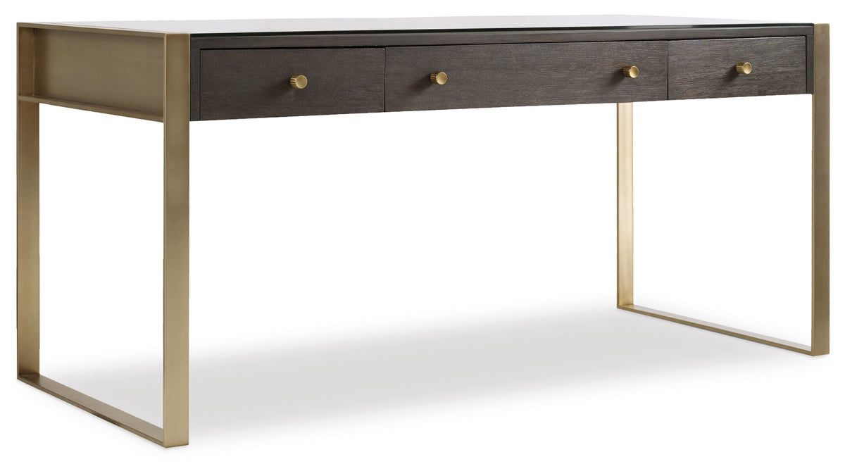 a black and gold desk