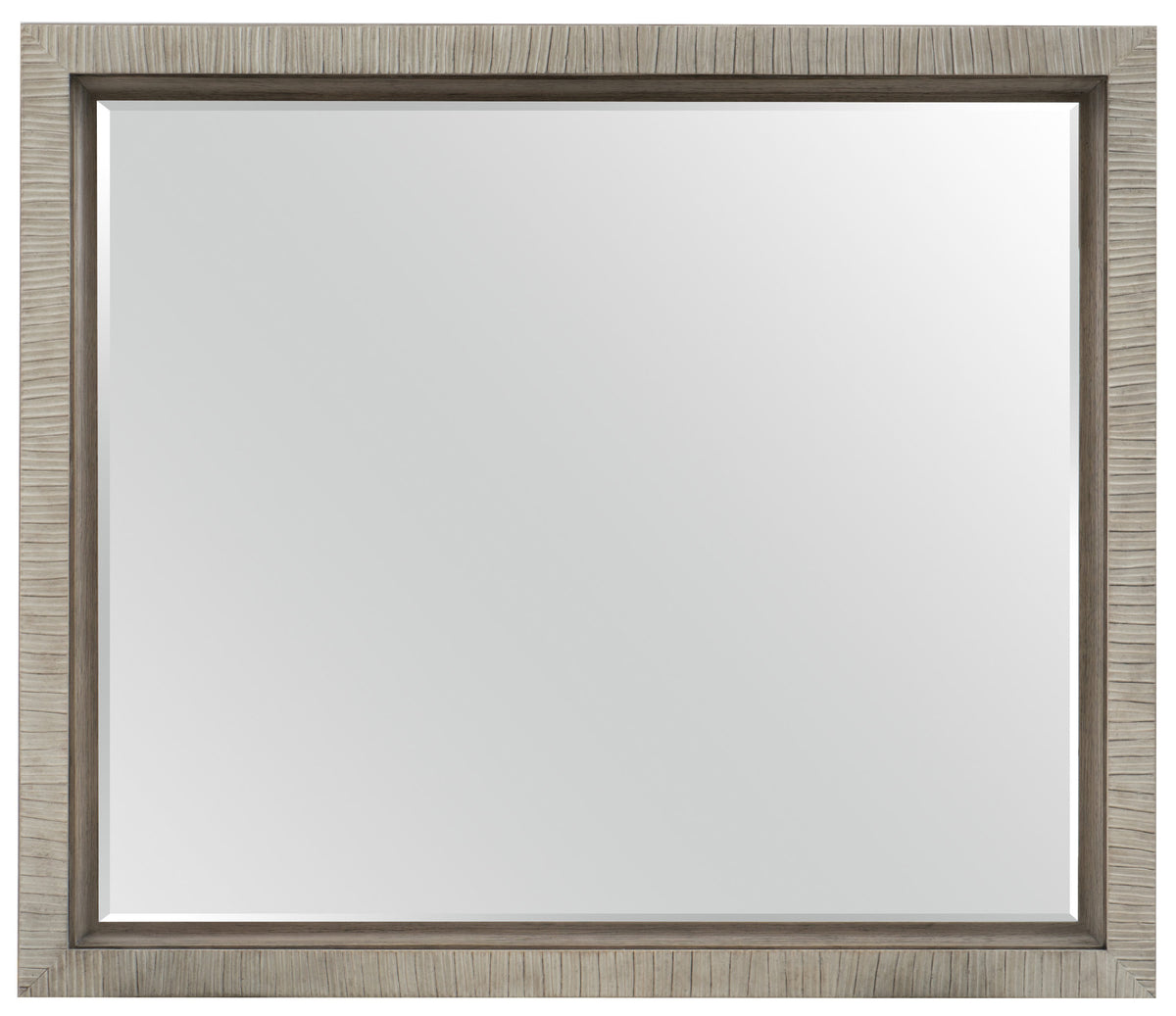 a rectangular mirror with a white background