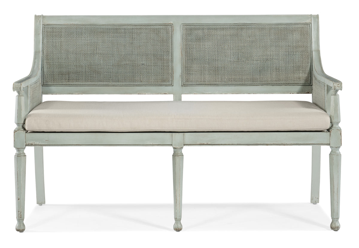 a bench with a cushion