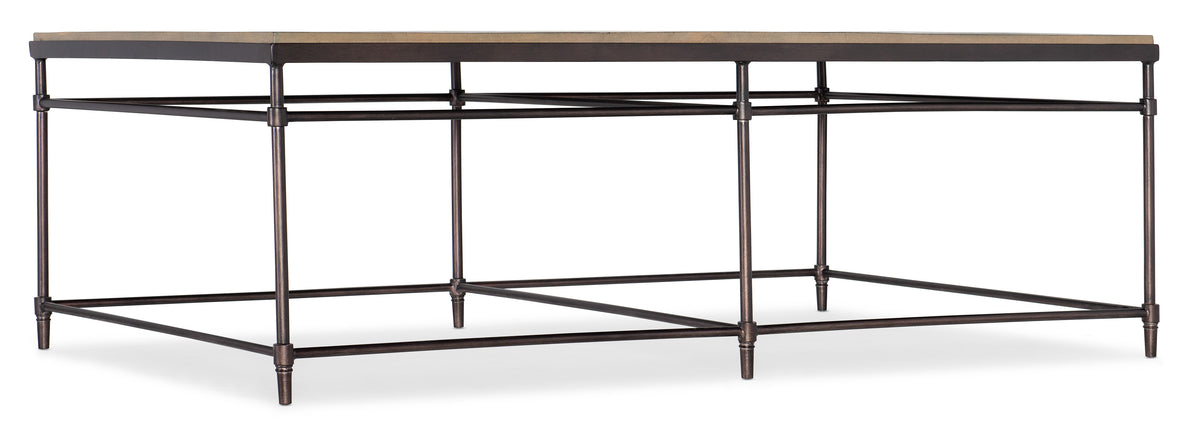 a table with a metal base