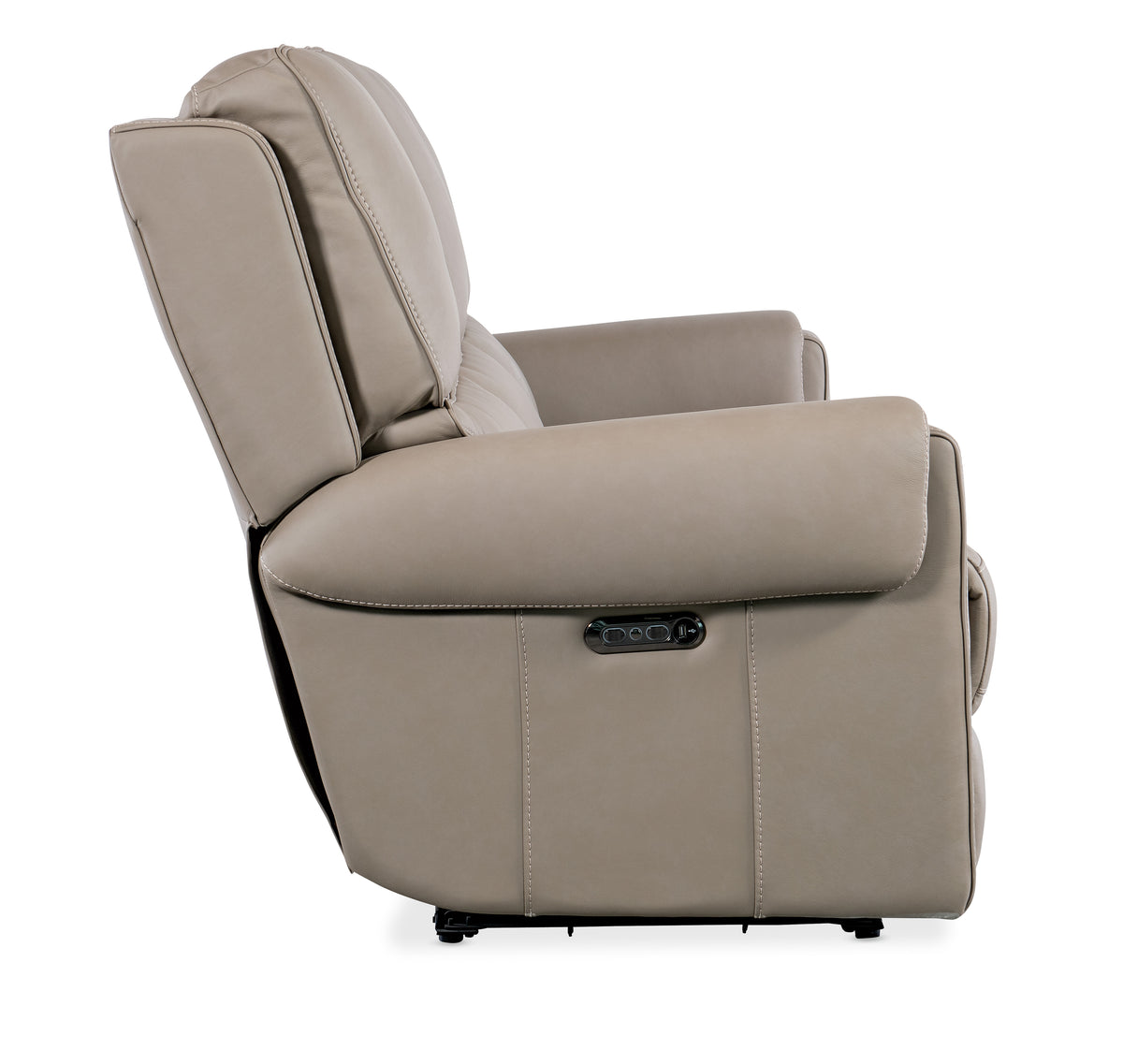 a close up of a recliner
