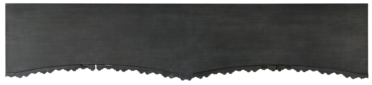 a black board with scalloped edges