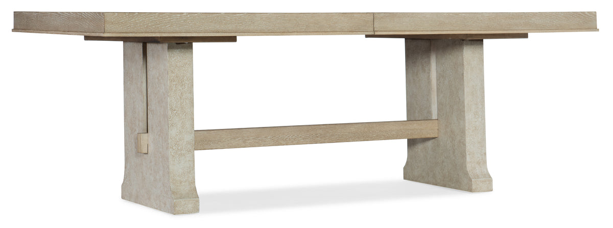 a wooden table with a shelf