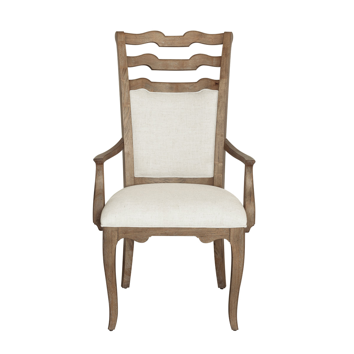 a chair with a white cushion