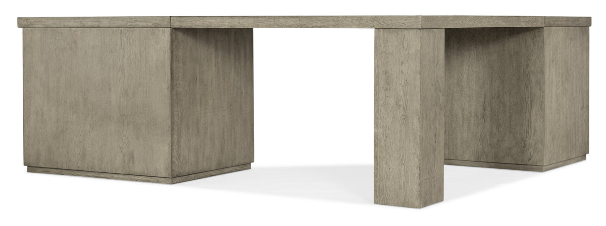 a wooden table with a rectangular top