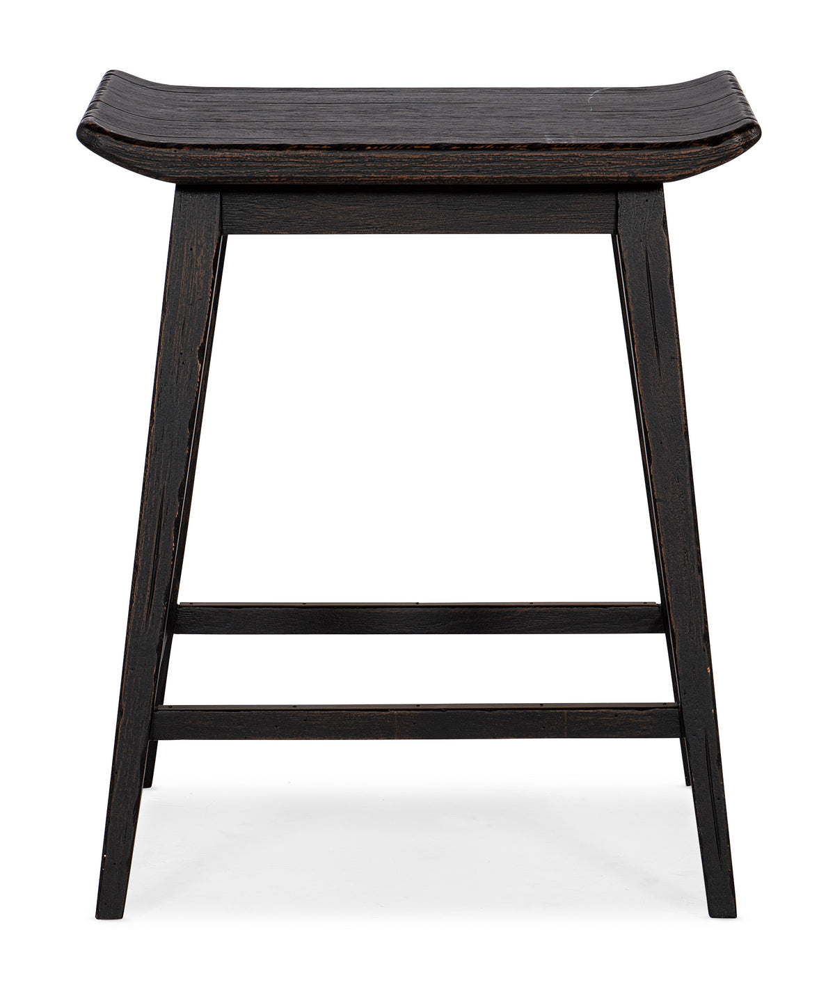 a black stool with a white background