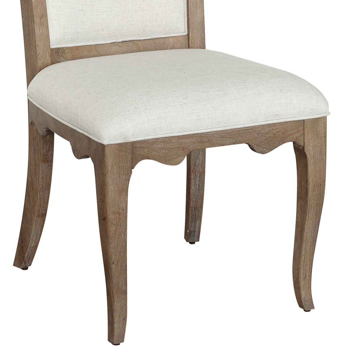 a chair with a white cushion