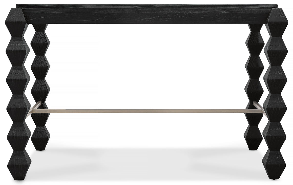 a black and white table