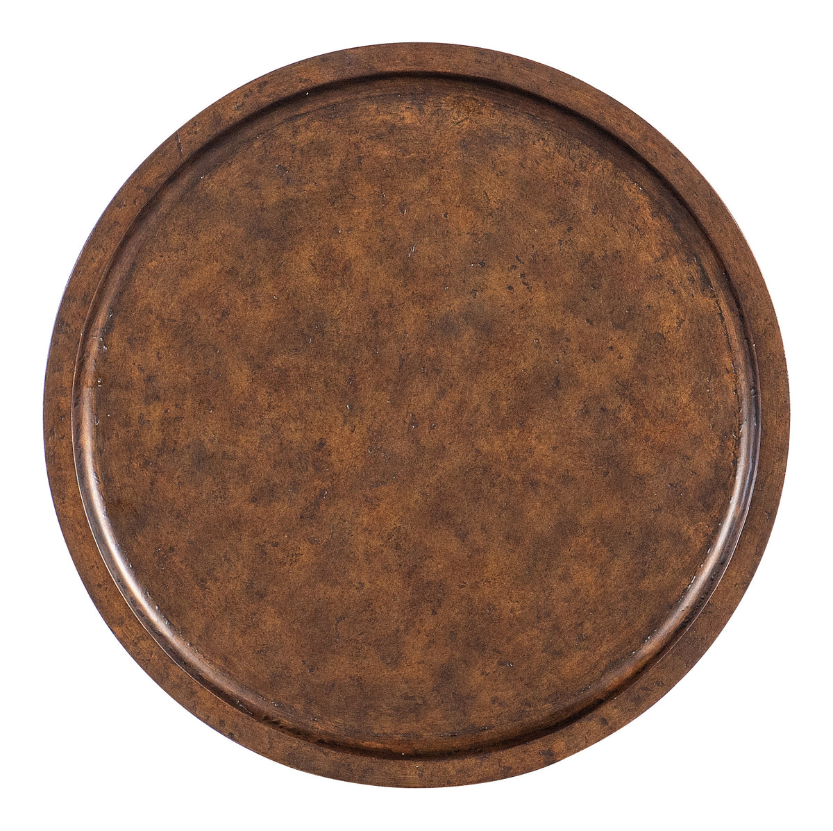 a brown circular object with a white background