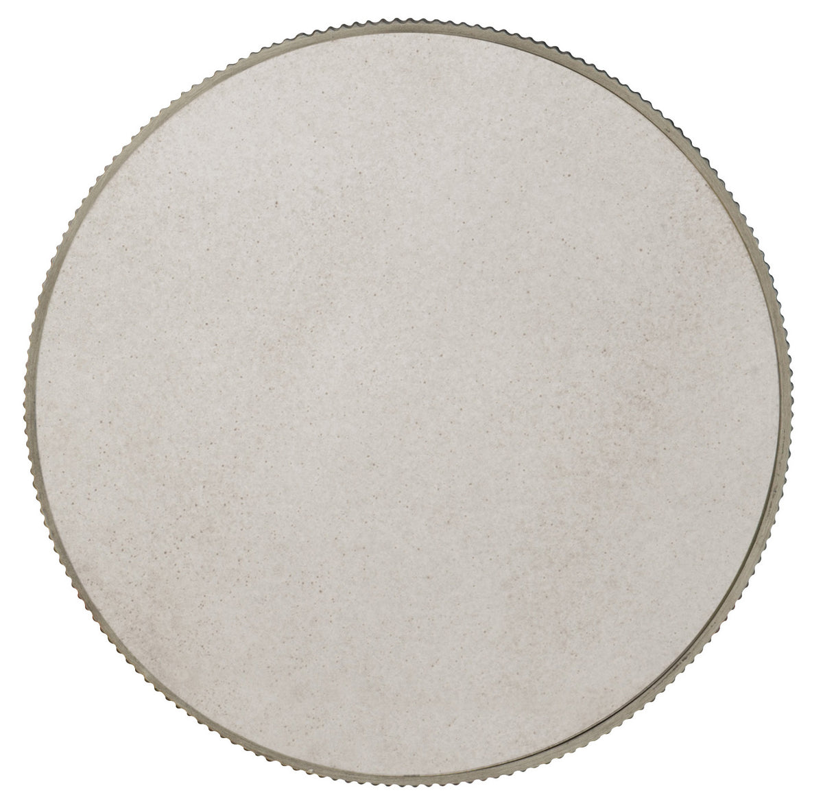 a white circle with a black border