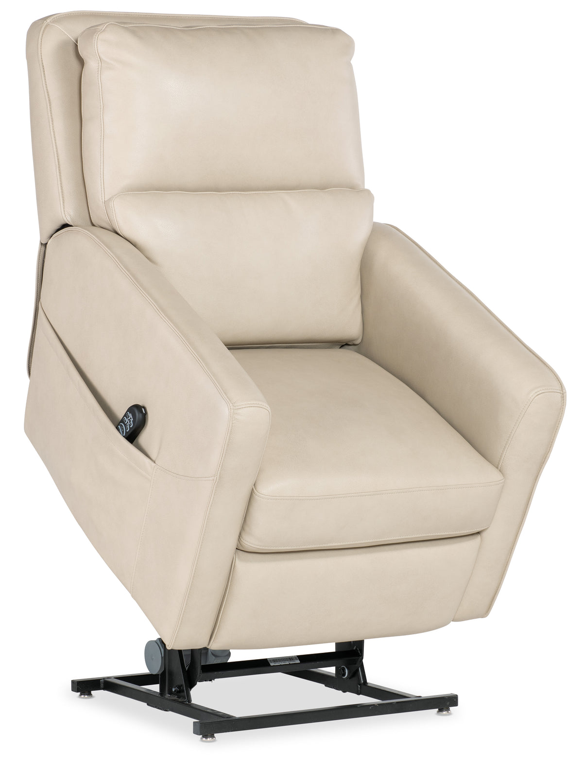 a white recliner with wheels