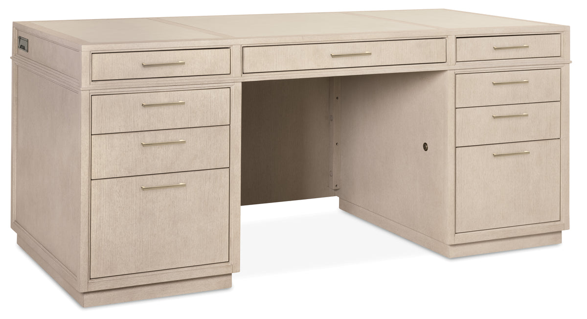 a white desk with drawers