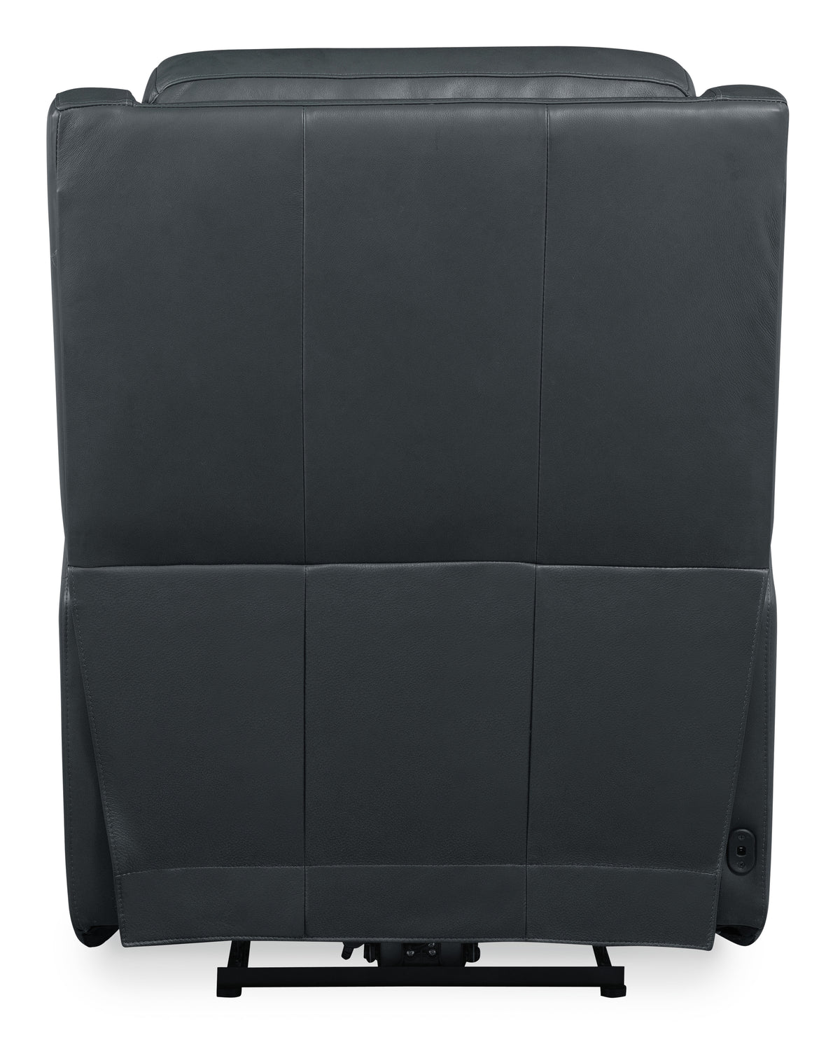 a back of a black chair