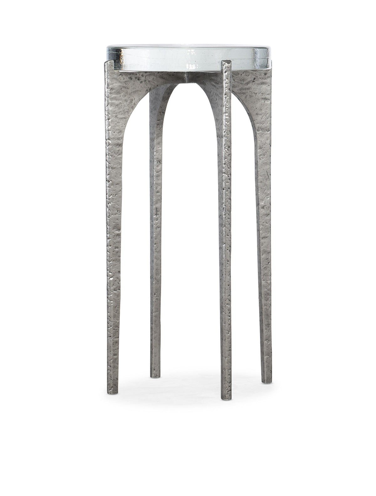 a metal table with four legs