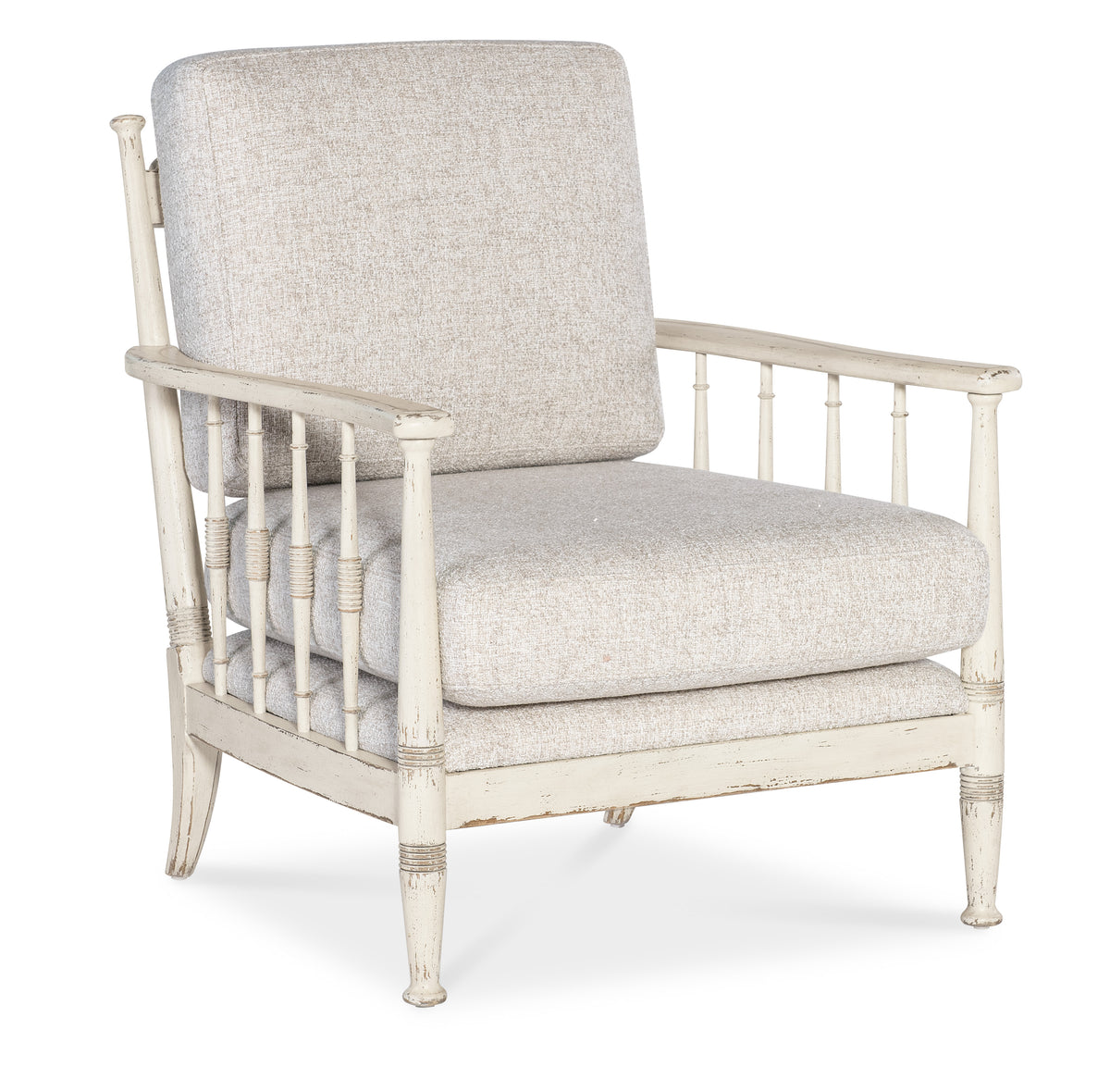 a white chair with a cushion