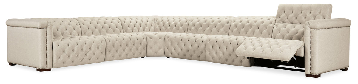 a white couch with buttons