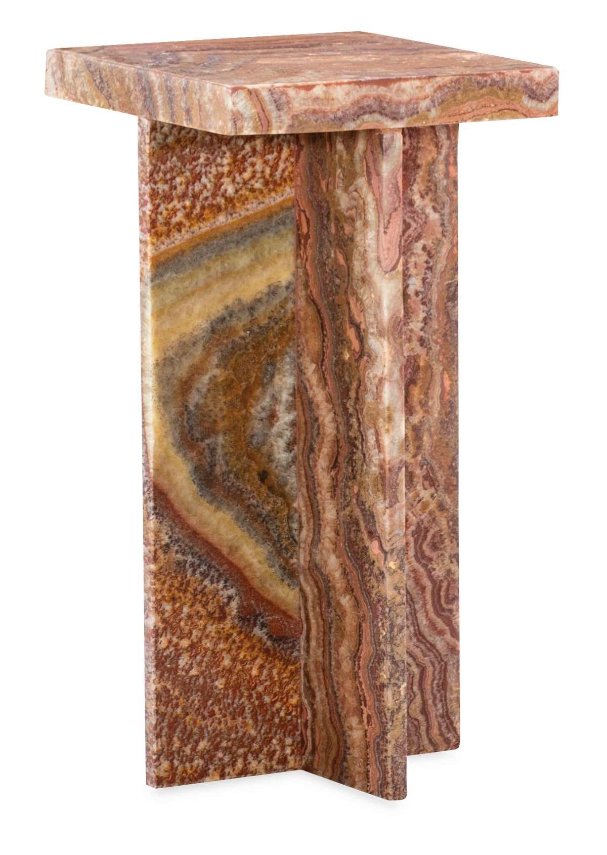 a stone pillar with a white background