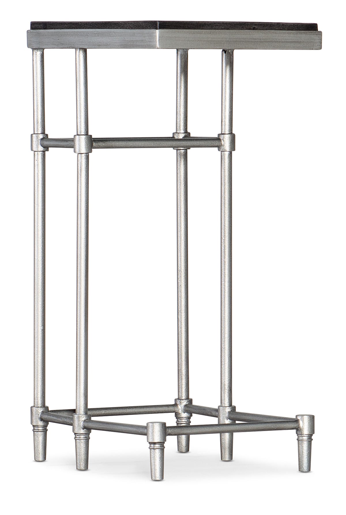 a metal pipe structure with a white background