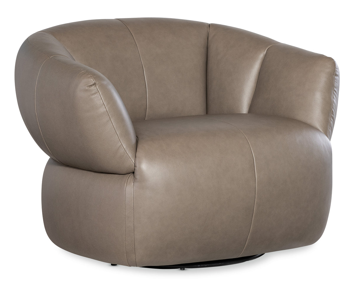 a brown leather chair with a white background