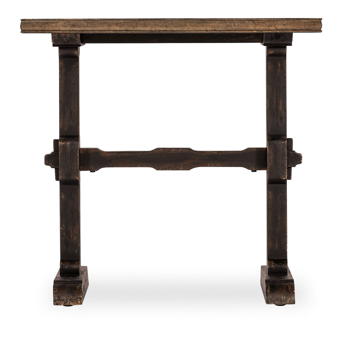 a wooden table with a white background