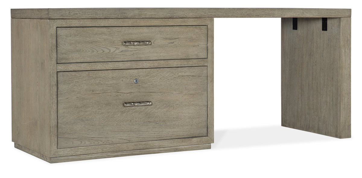 a wooden desk with a drawer