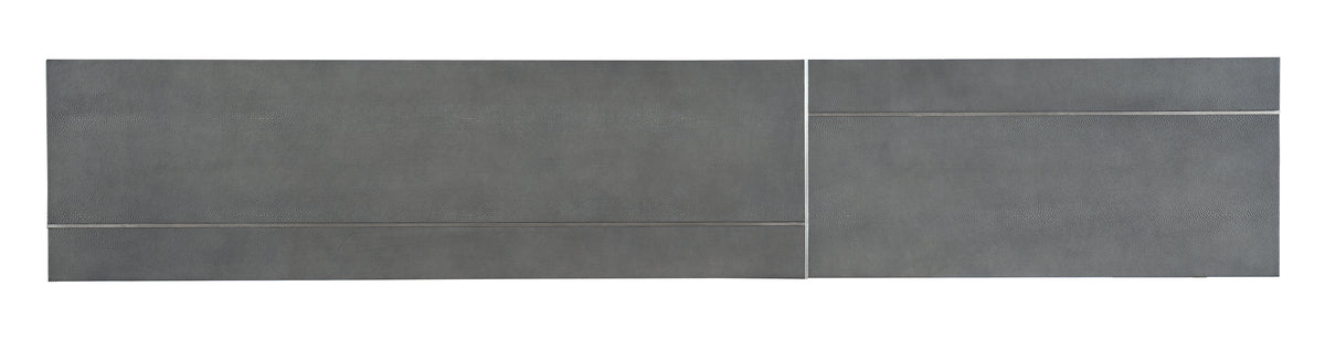 a grey rectangular object with a white strip