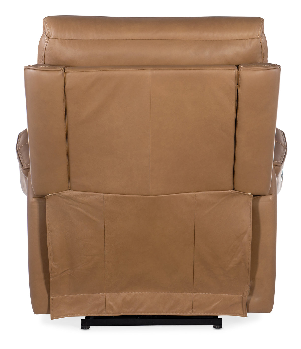 a brown leather recliner chair