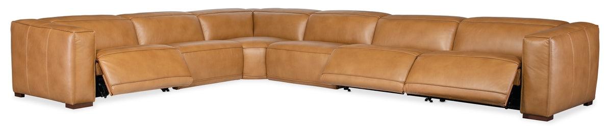 a brown leather couch with a white background