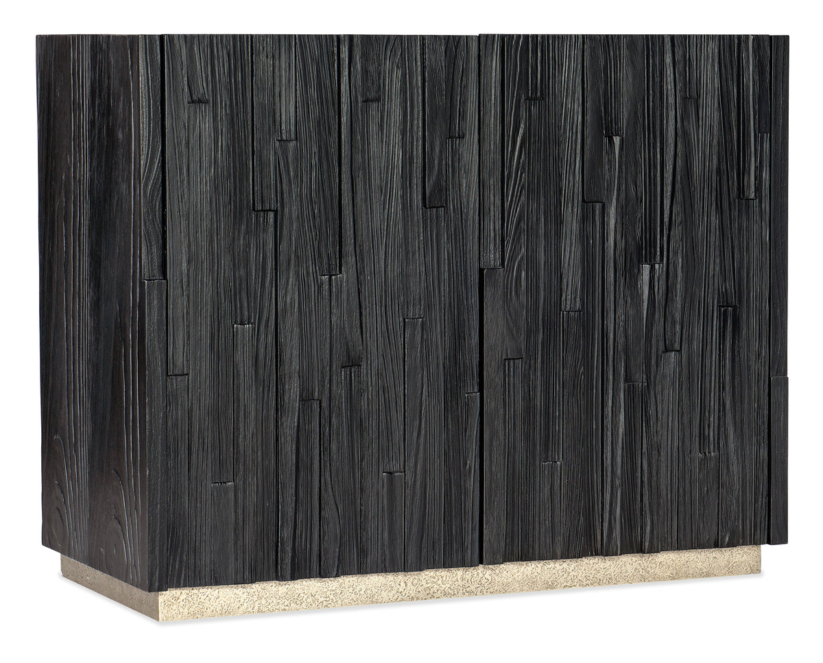 a black wooden box with white base