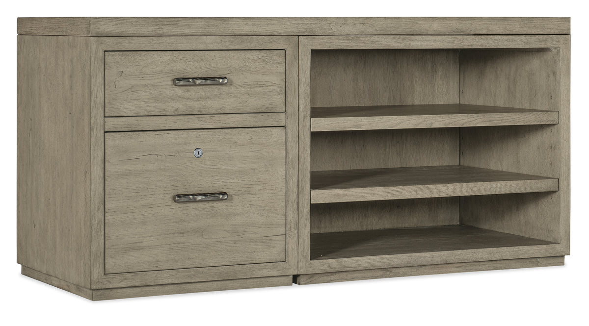 a wooden cabinet with shelves
