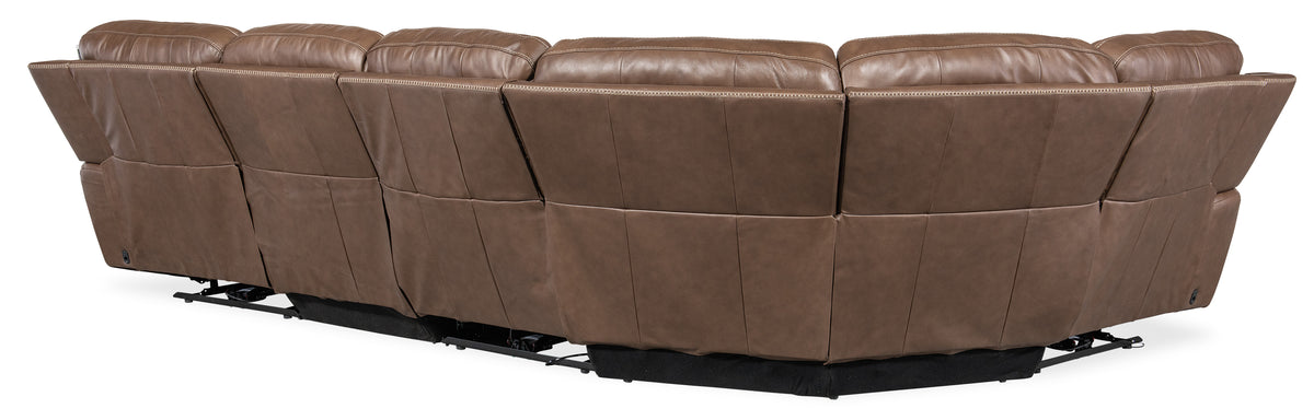 a brown leather couch with a white background